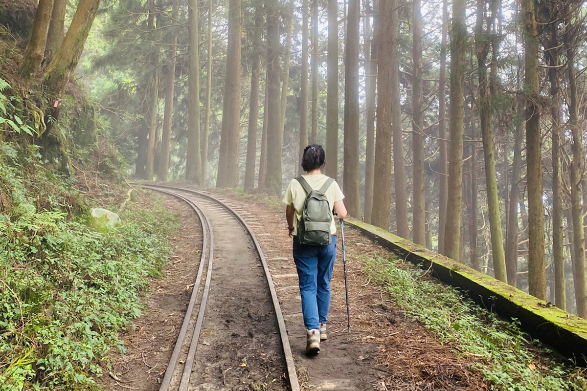 在失落鐵道邁步